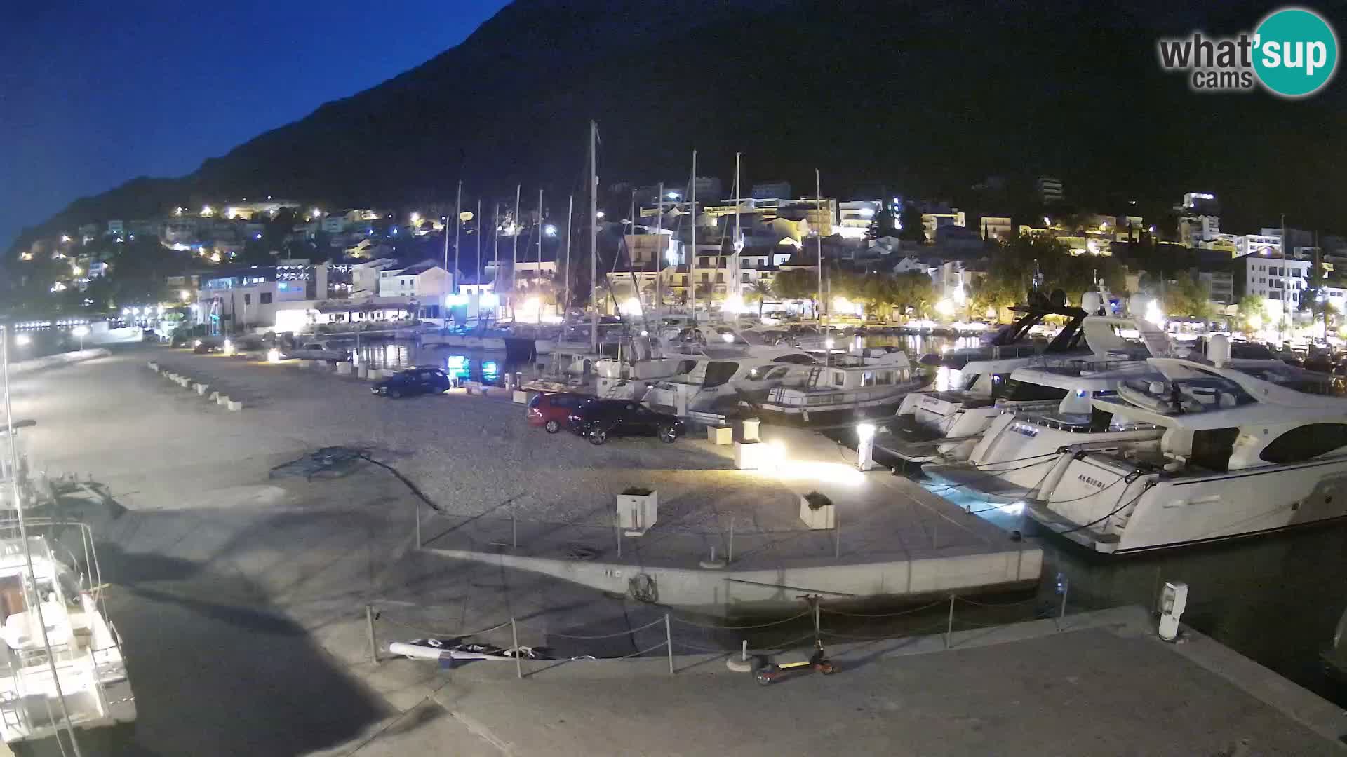 Webcam Live – Panorama di Baška Voda e delle montagne Biokovo