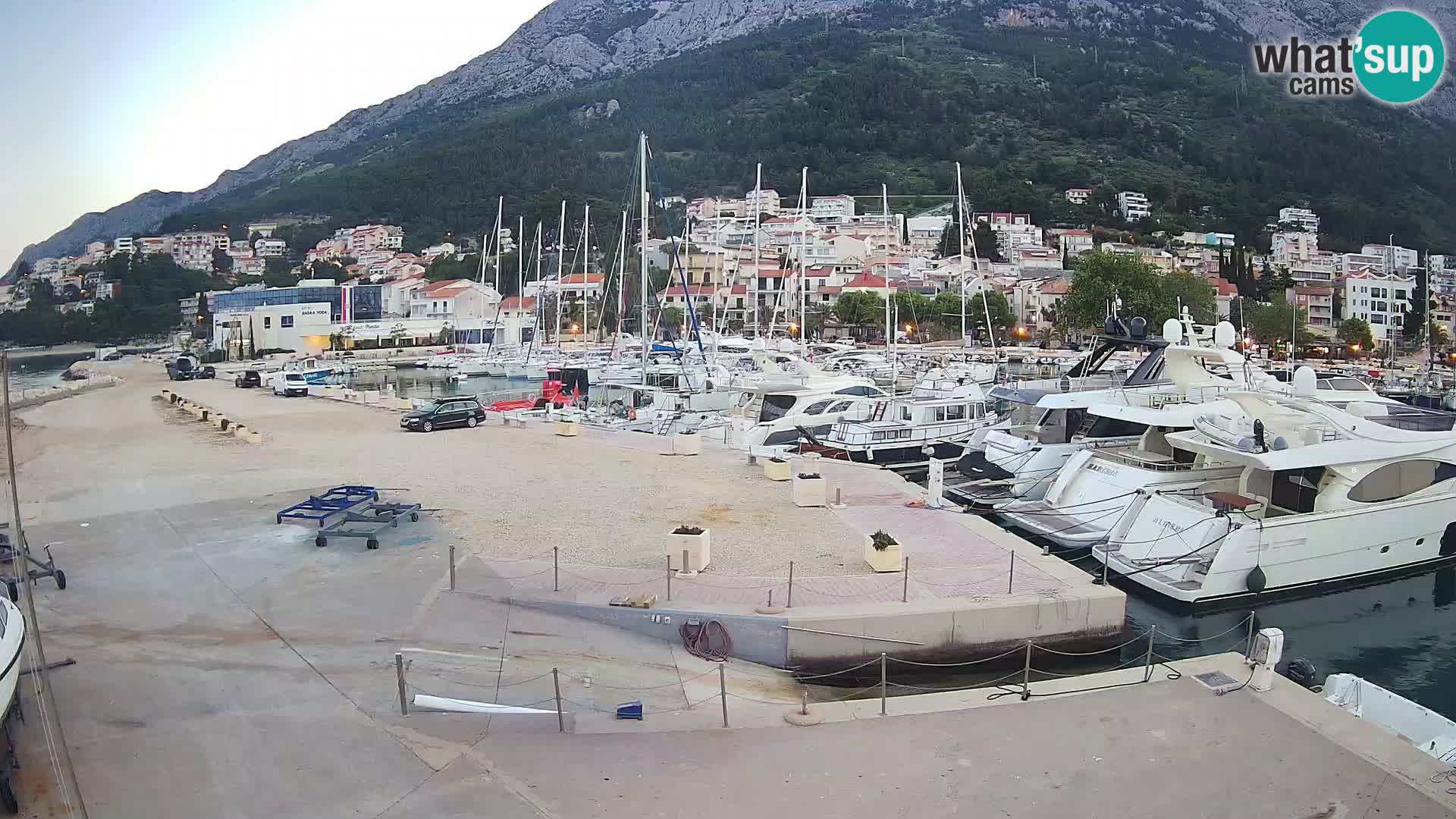 Webcam Live – View of Baška Voda and Biokovo mountain