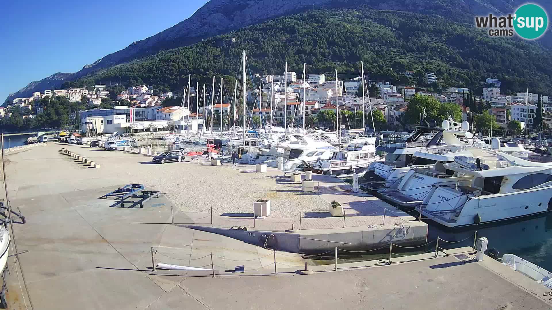 Webcam Baška Voda – Marina – Stadt und Gebirge Biokovo