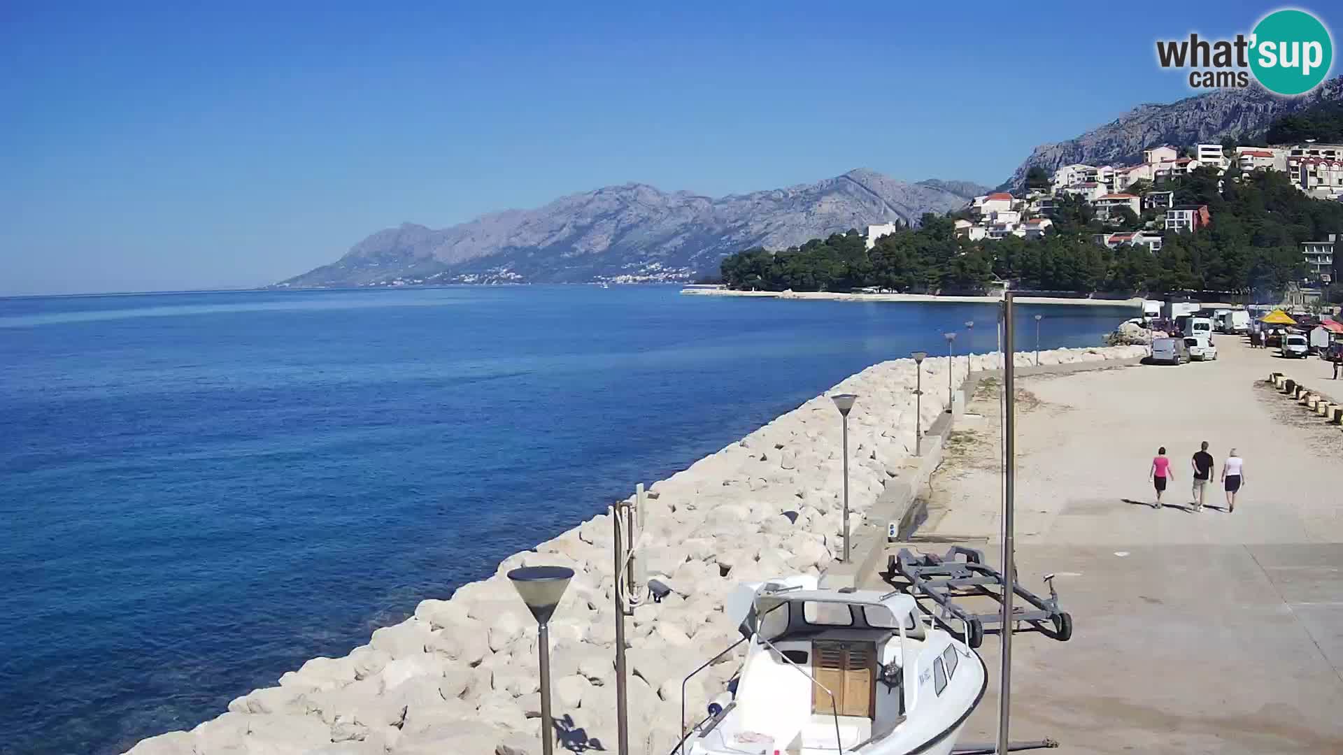 Webcam Live – View of Baška Voda and Biokovo mountain