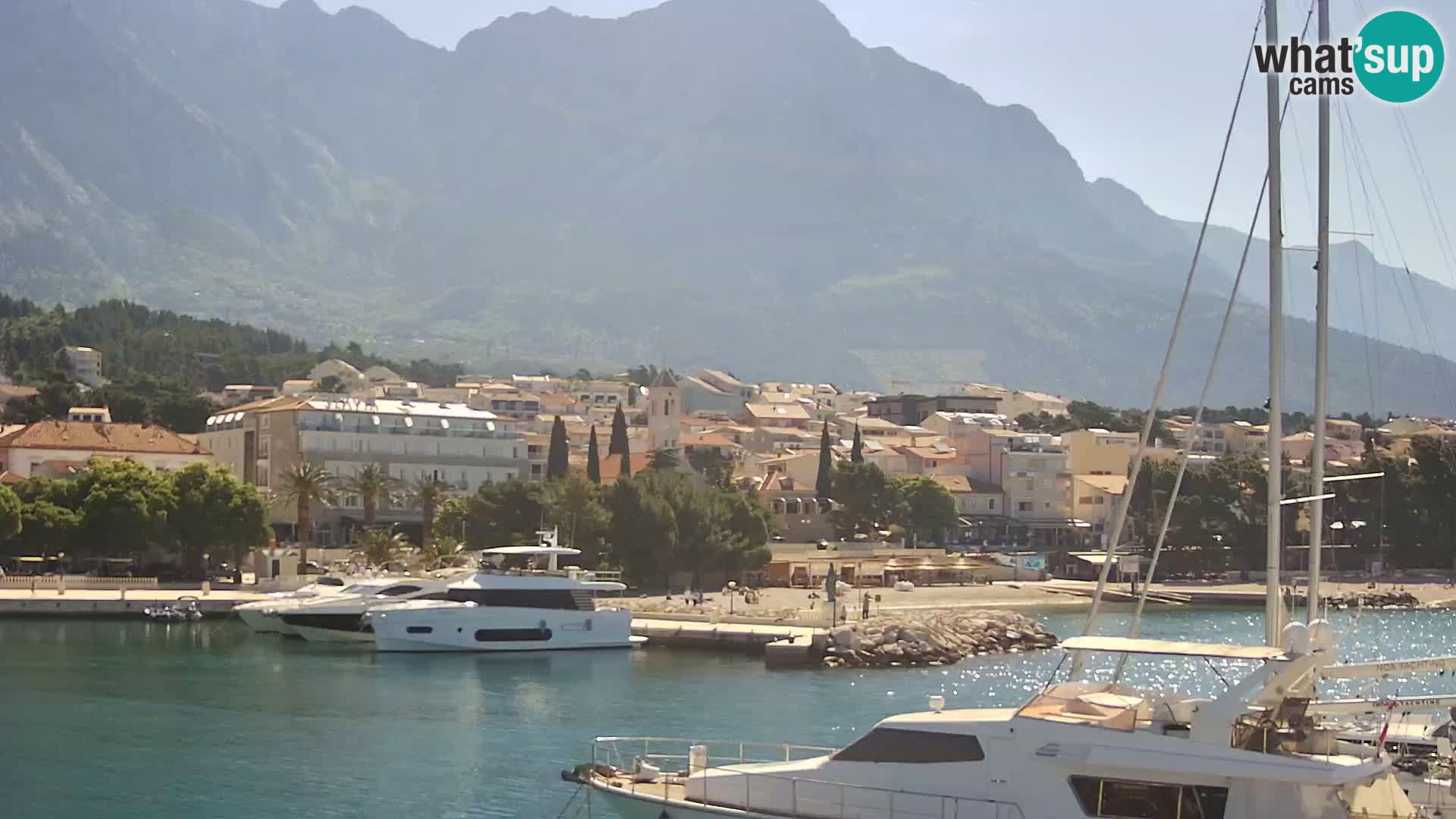 Webcam Baška Voda – Marina – Stadt und Gebirge Biokovo