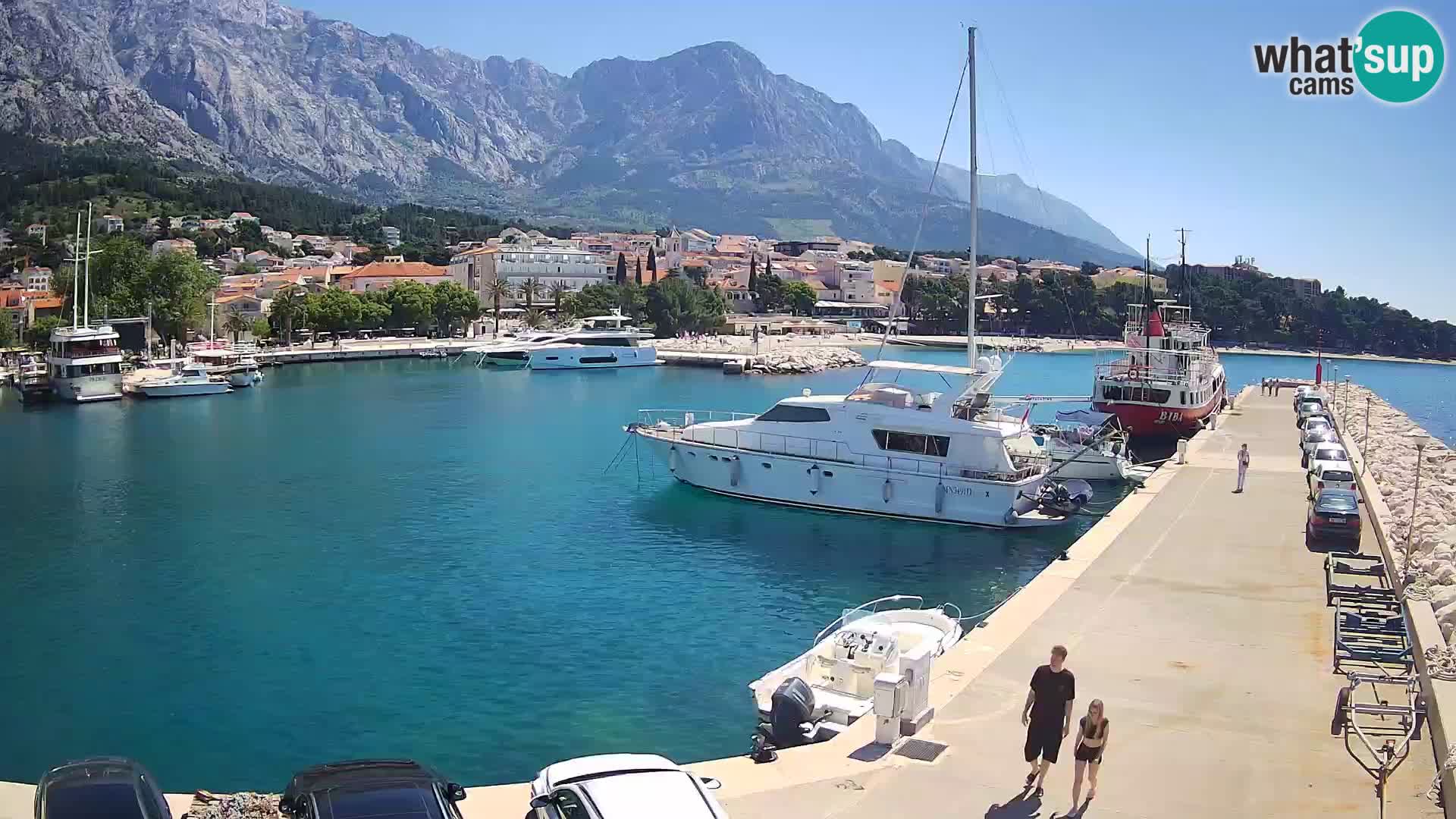 Webcam Live – Panorama di Baška Voda e delle montagne Biokovo
