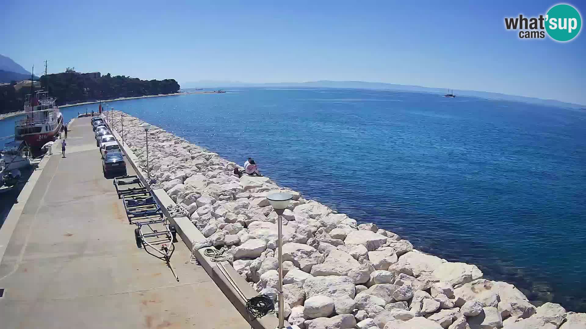 Webcam Live – View of Baška Voda and Biokovo mountain