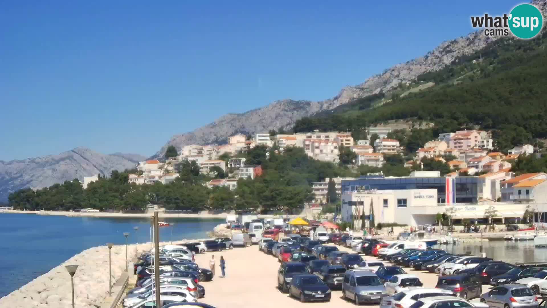 Webcam Live – Panorama di Baška Voda e delle montagne Biokovo