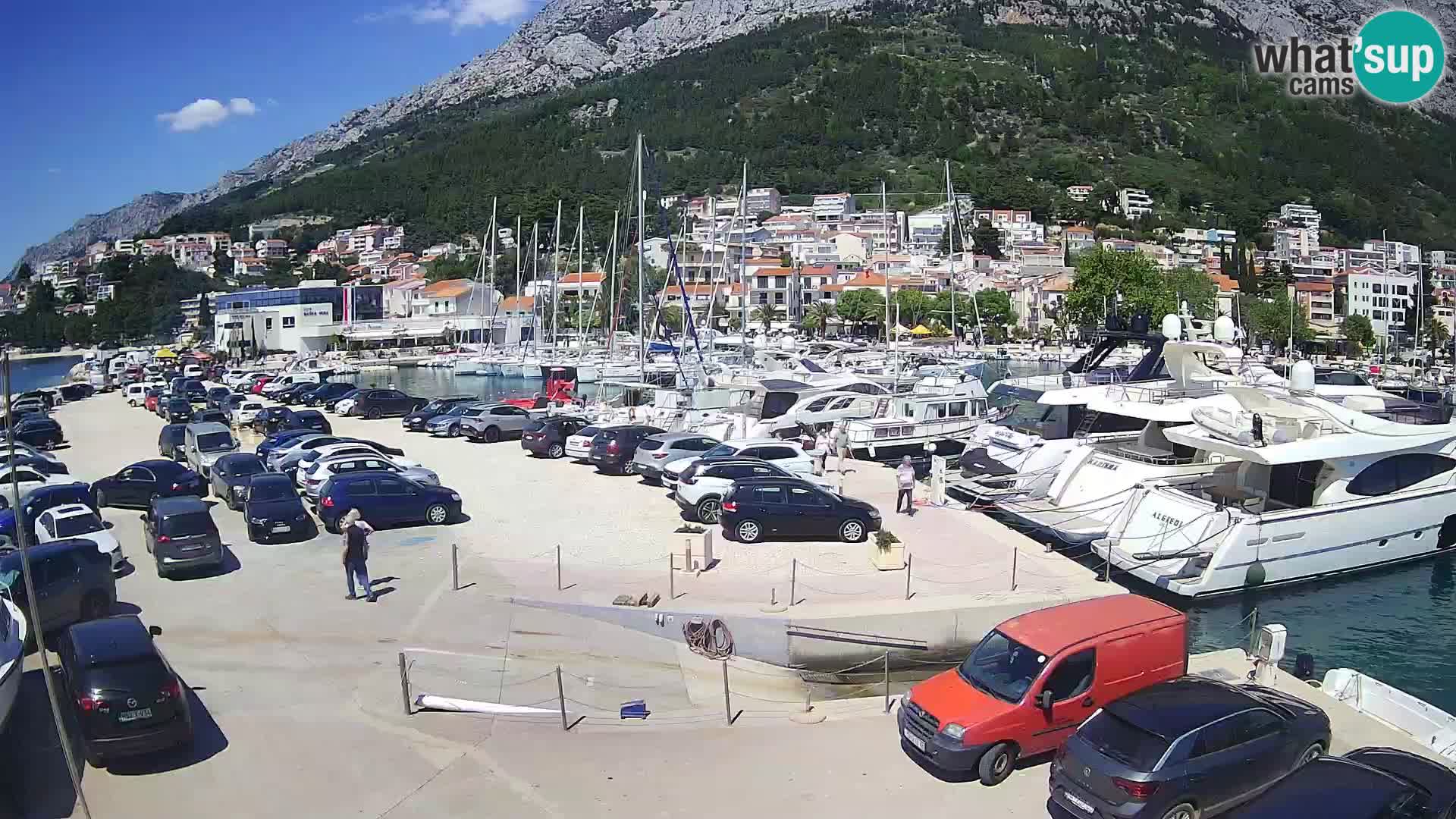 Webcam Live – Panorama di Baška Voda e delle montagne Biokovo