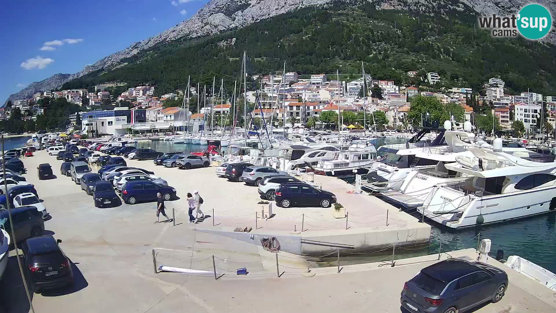 Spletna kamera – Baška Voda, pogled na mesto in goro Biokovo