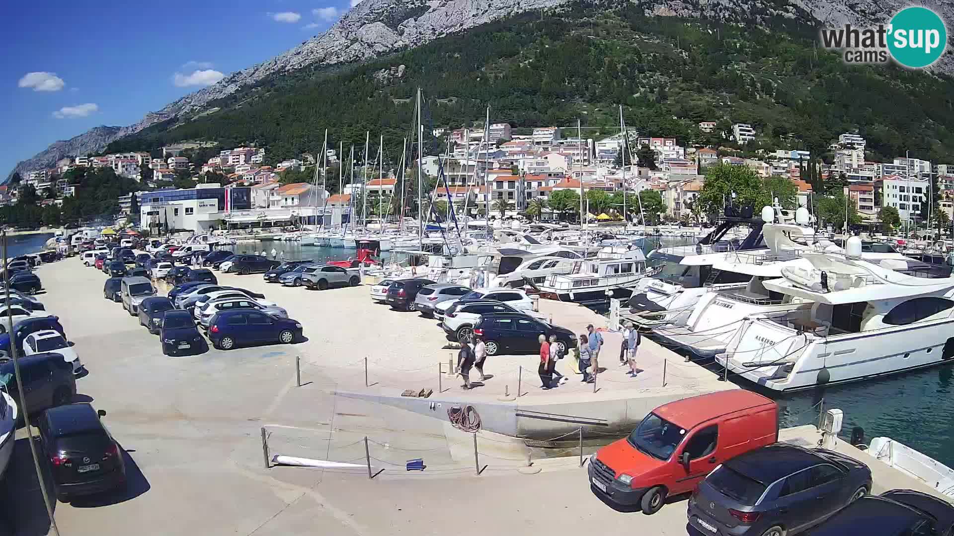Webcam Live – Panorama di Baška Voda e delle montagne Biokovo