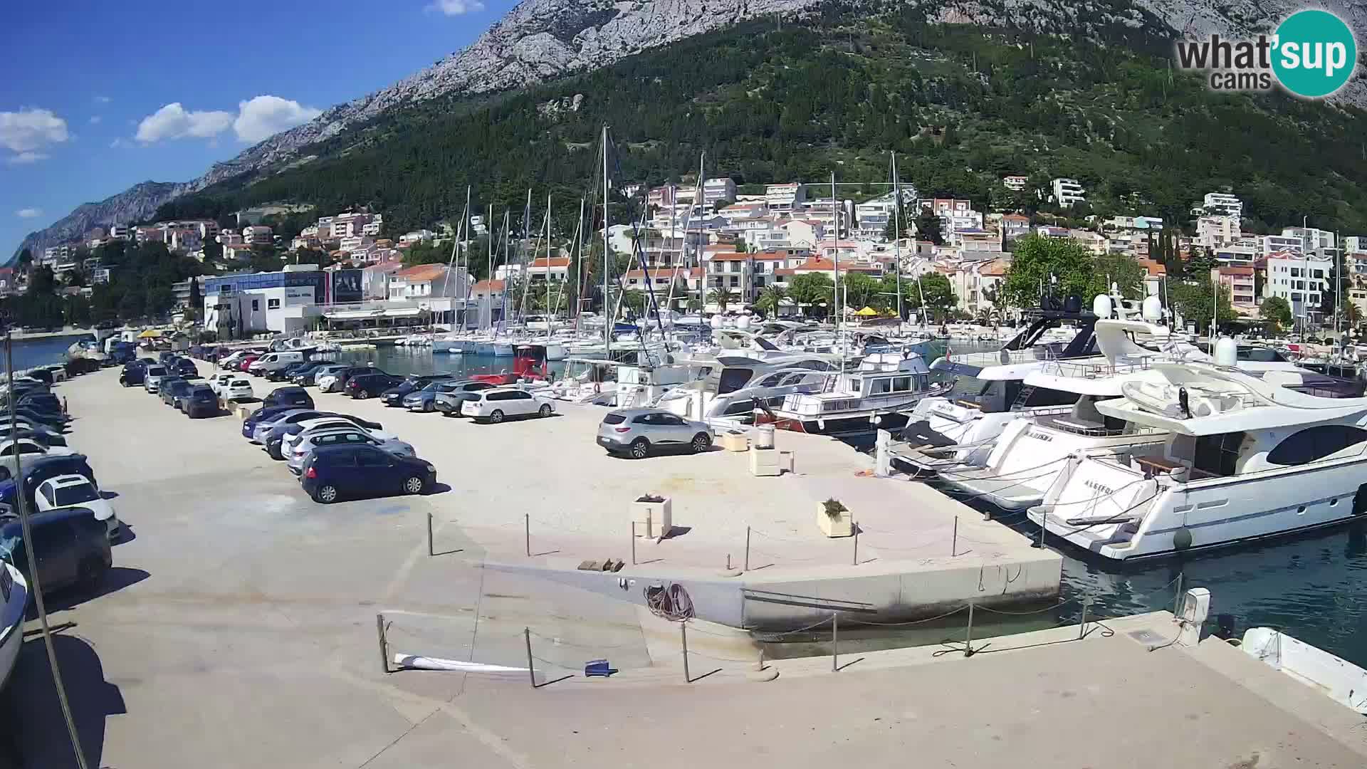Webcam Live – View of Baška Voda and Biokovo mountain
