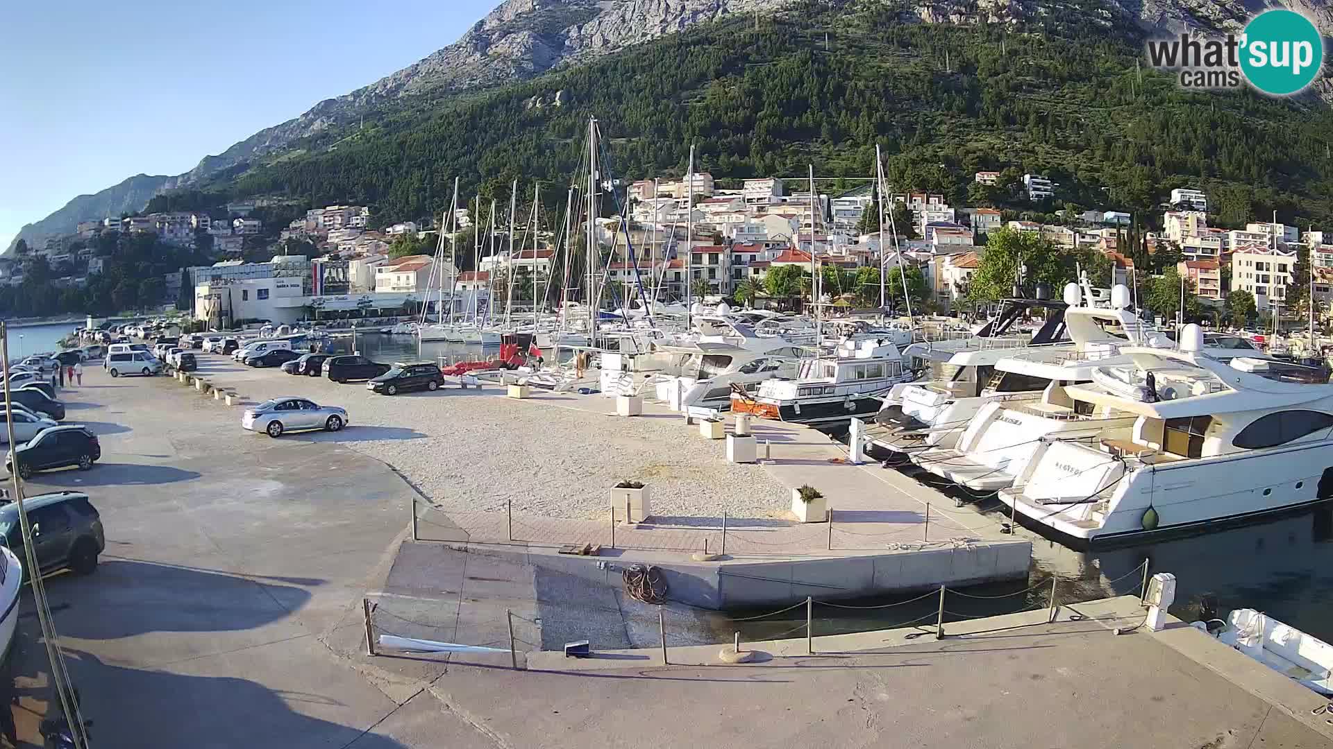 Webcam Baška Voda – Marina – Stadt und Gebirge Biokovo