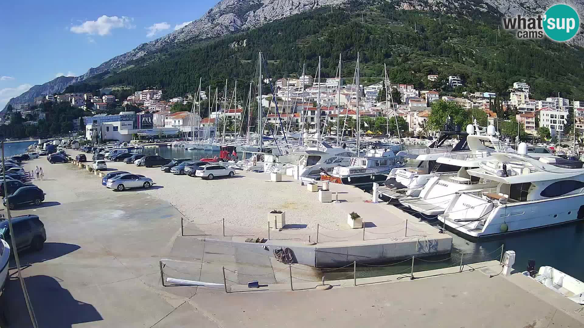 Webcam Baška Voda – Marina – Stadt und Gebirge Biokovo