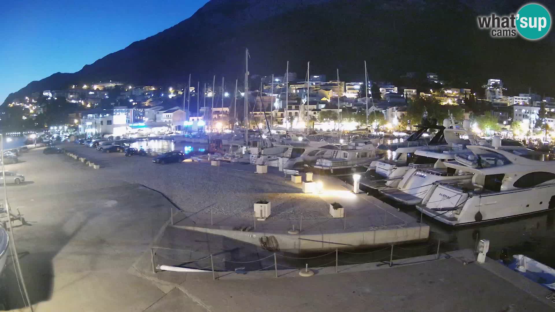 Webcam Live – Panorama di Baška Voda e delle montagne Biokovo