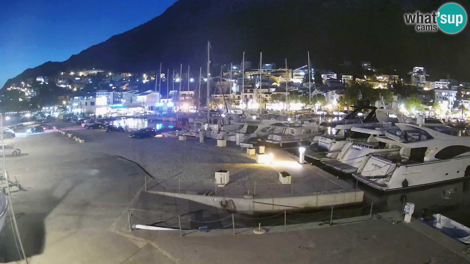 Webcam Live – Panorama di Baška Voda e delle montagne Biokovo