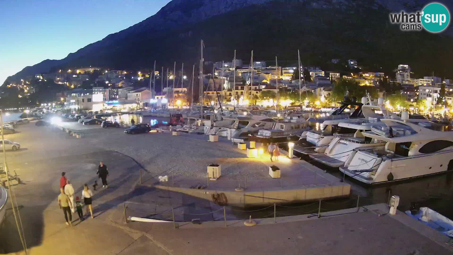 Webcam Live – Panorama di Baška Voda e delle montagne Biokovo