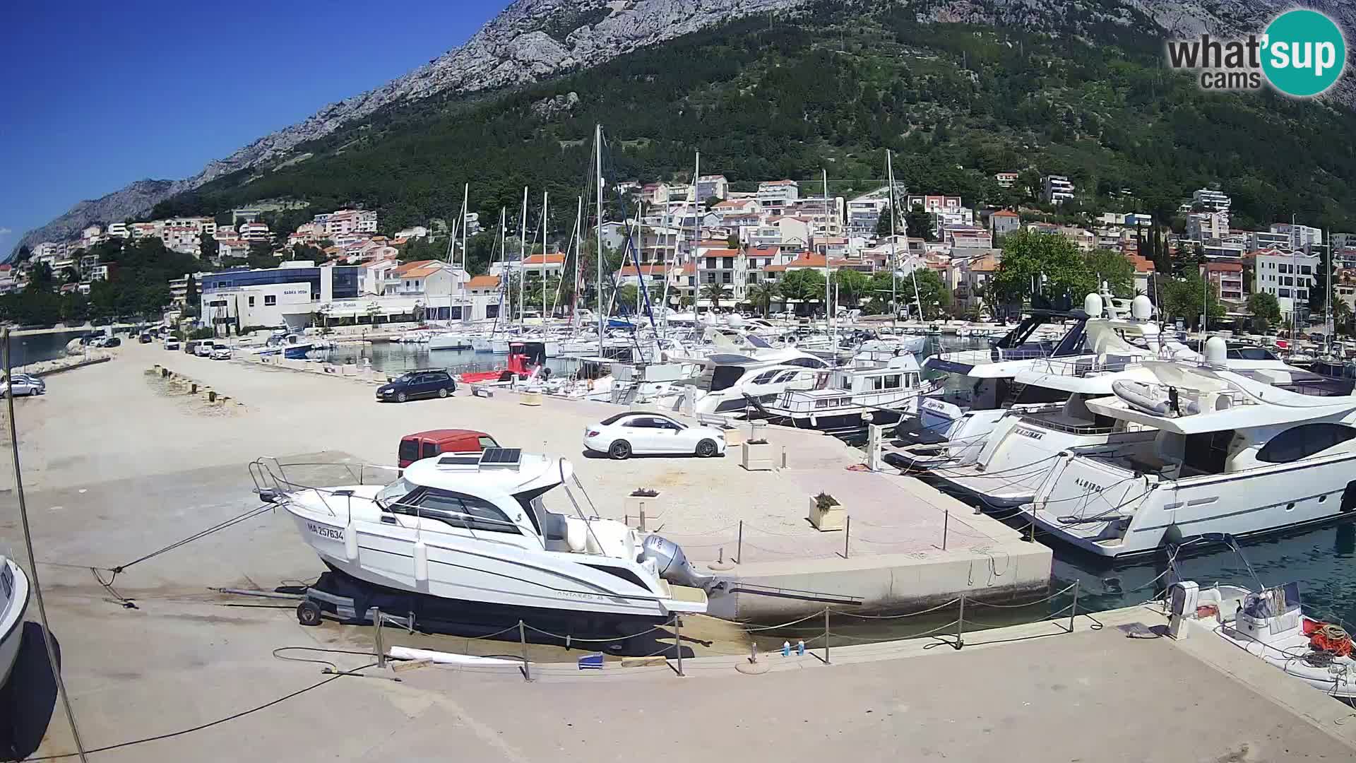 Webcam Live – View of Baška Voda and Biokovo mountain
