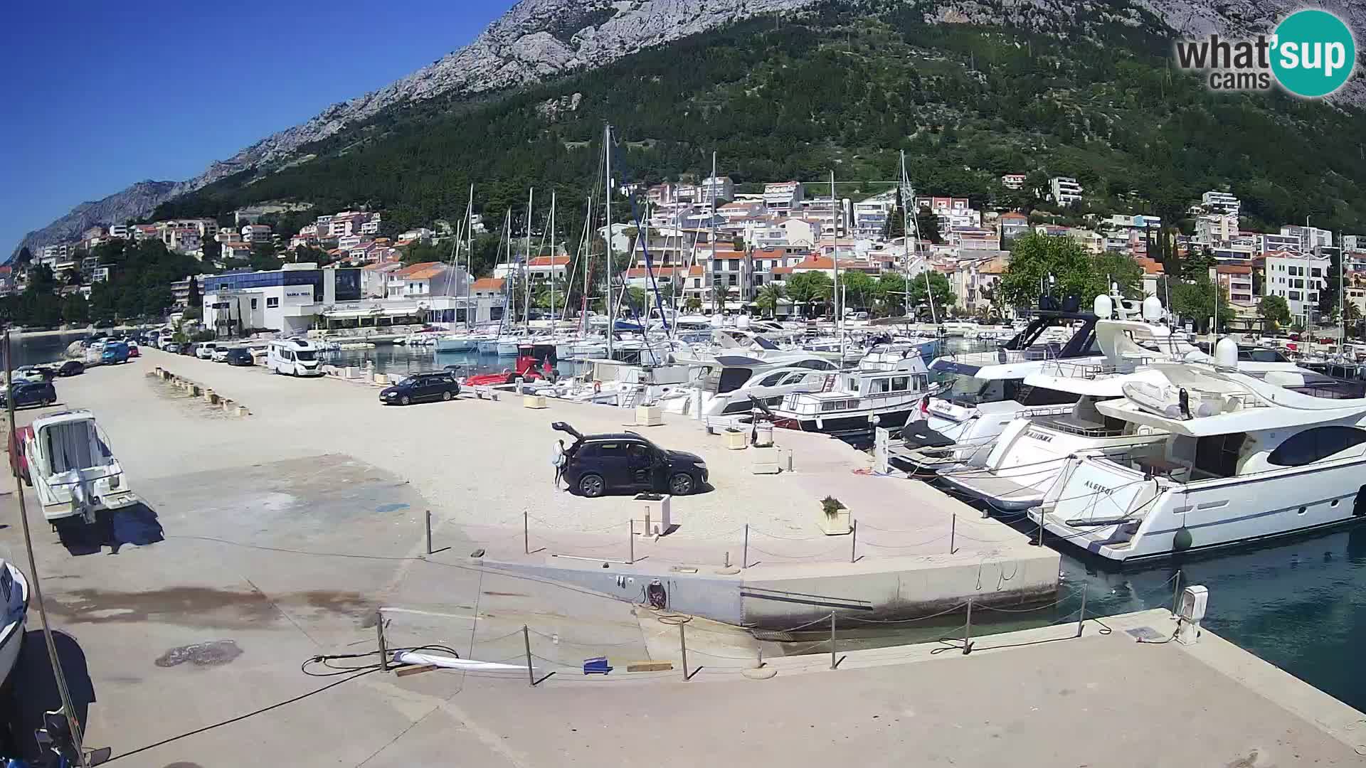 Webcam Live – View of Baška Voda and Biokovo mountain