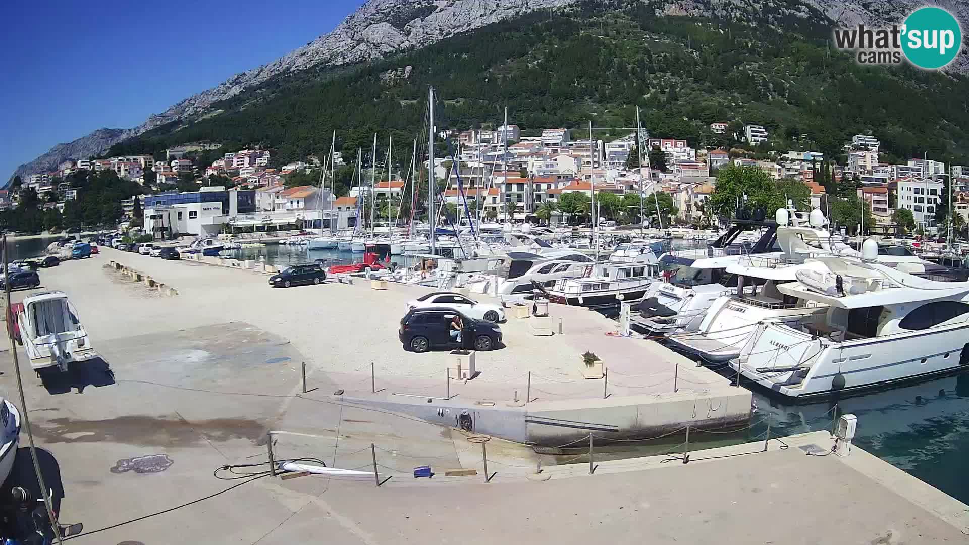 Webcam Live – View of Baška Voda and Biokovo mountain