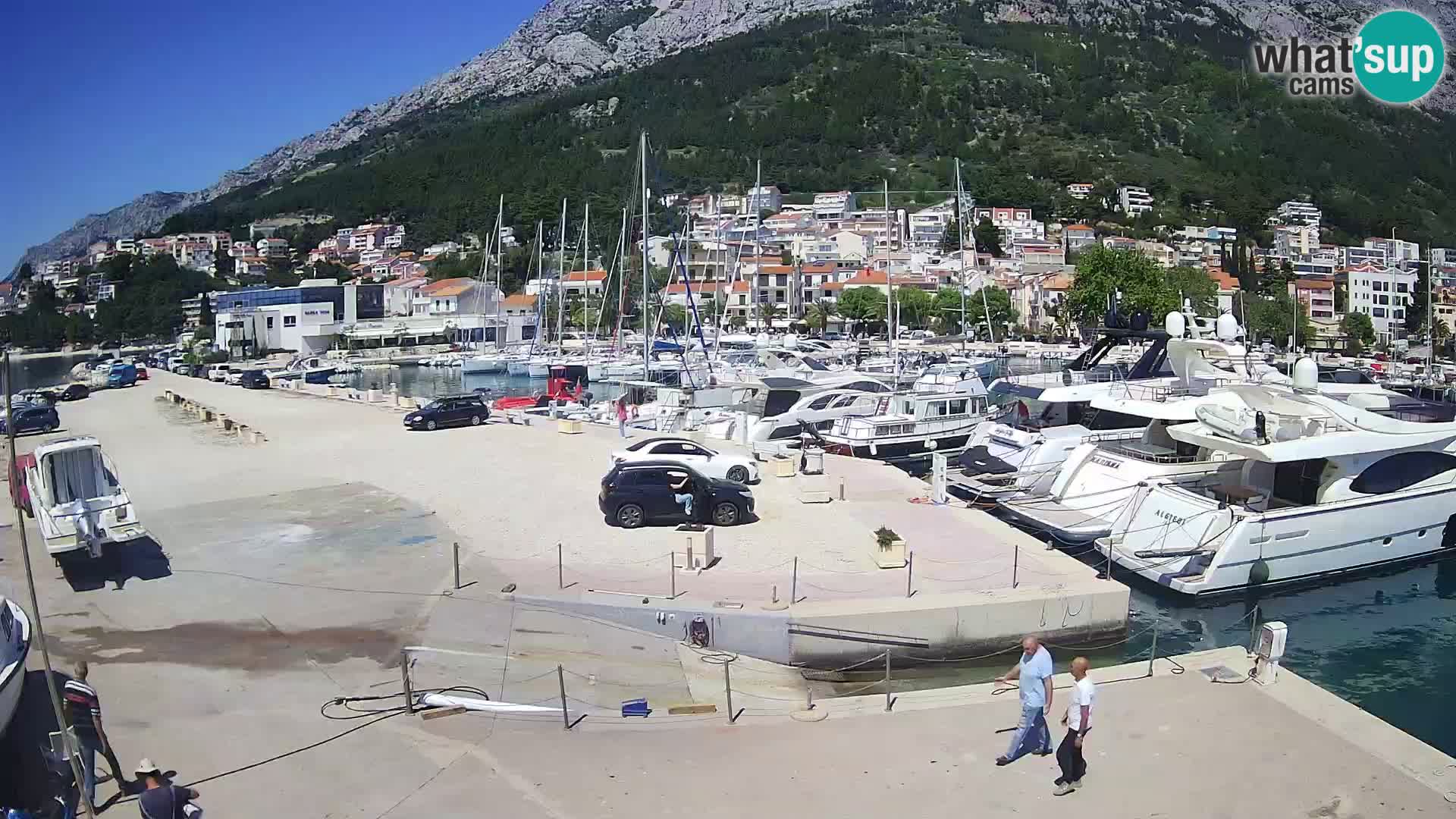 Webcam Live – View of Baška Voda and Biokovo mountain
