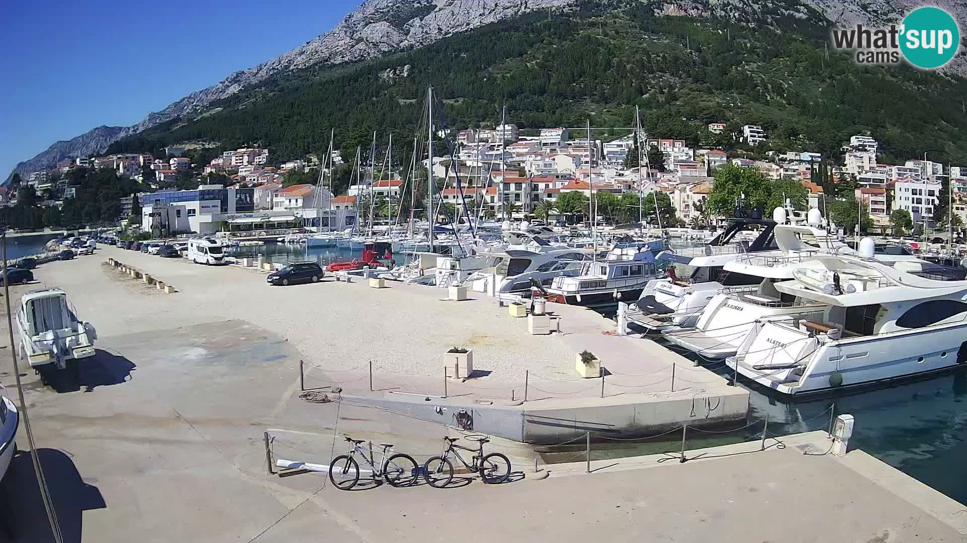 Webcam Baška Voda – Marina – Stadt und Gebirge Biokovo