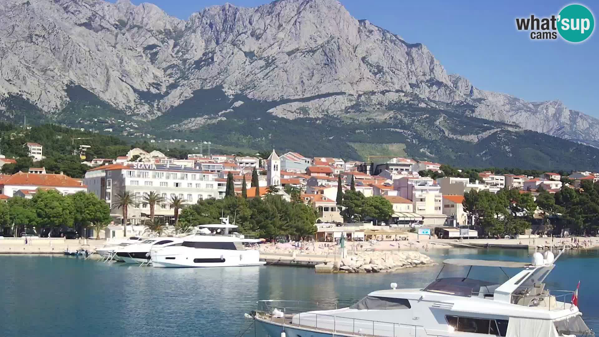 Webcam Baška Voda – Marina – Stadt und Gebirge Biokovo