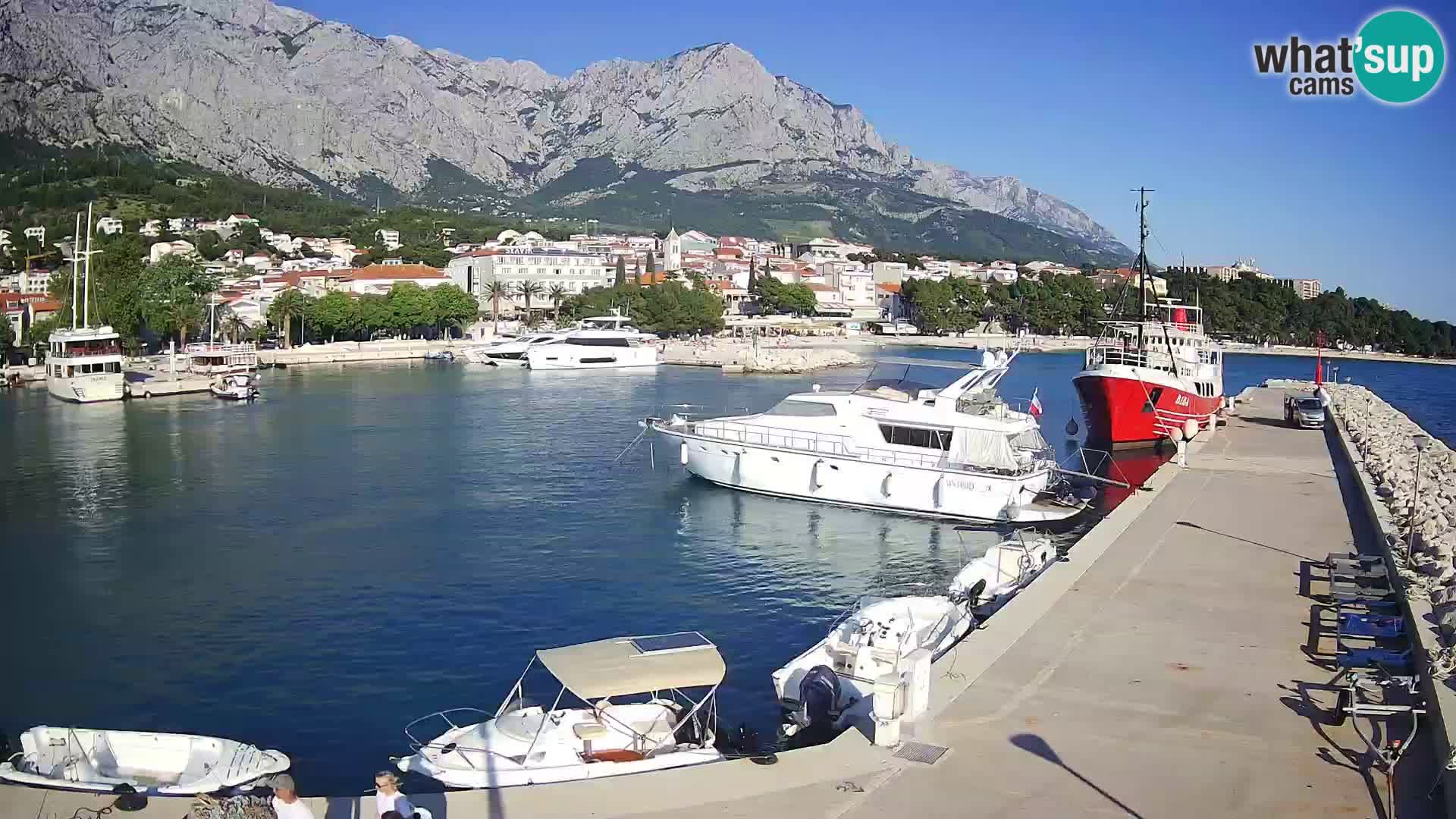Webcam Live – View of Baška Voda and Biokovo mountain
