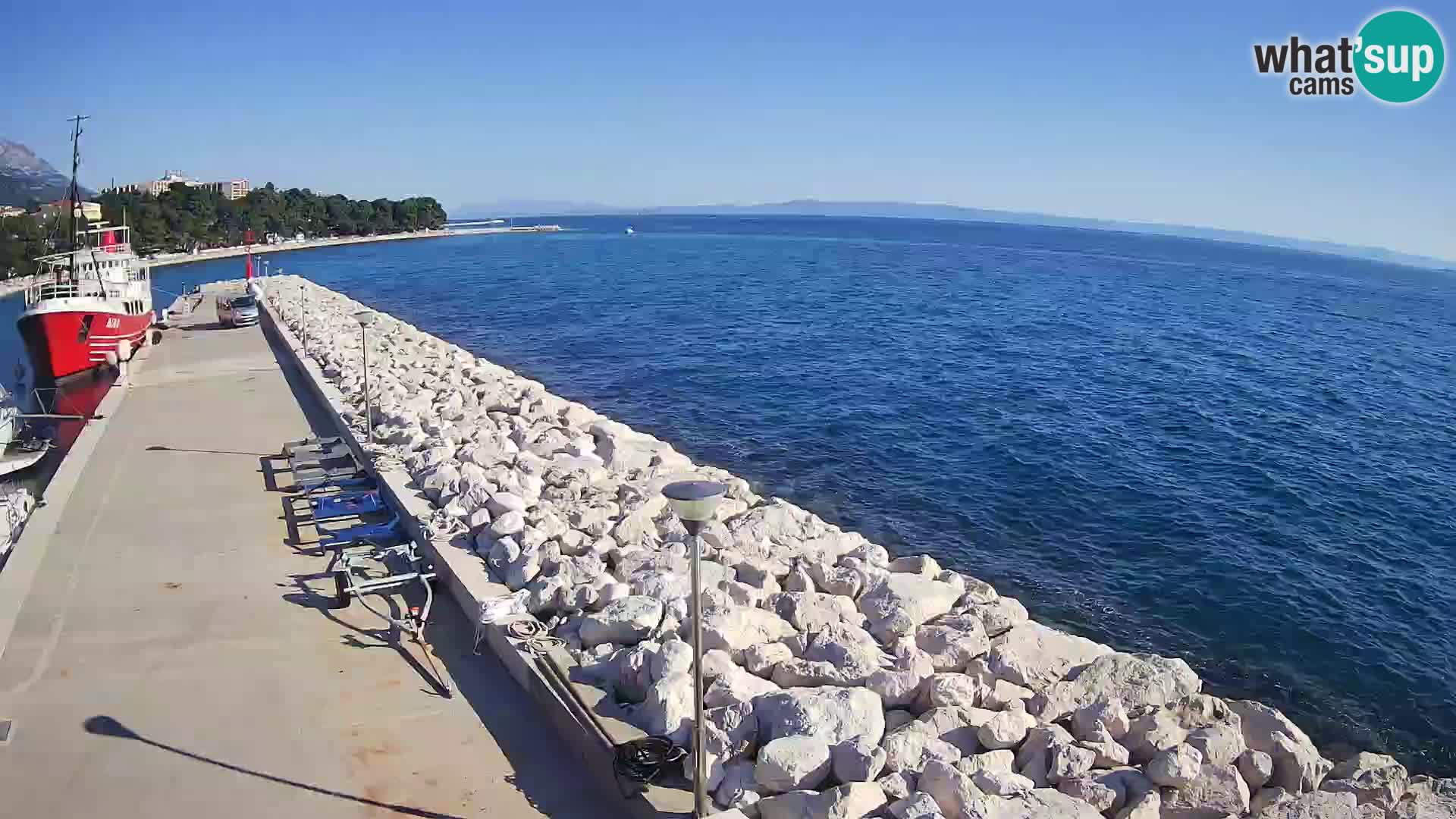 Webcam Live – Panorama di Baška Voda e delle montagne Biokovo