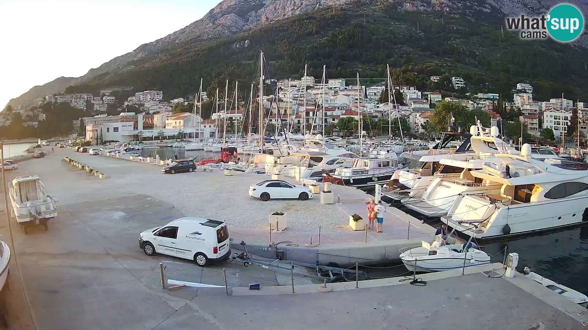 Webcam Live – View of Baška Voda and Biokovo mountain