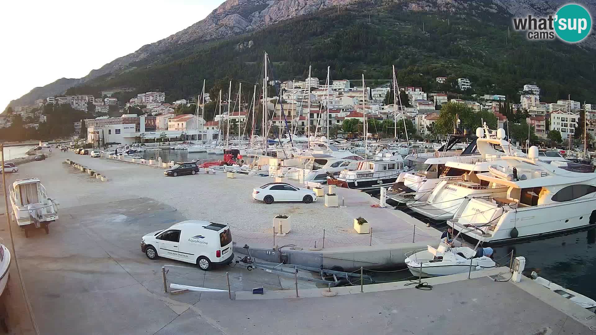 Webcam Live – Panorama di Baška Voda e delle montagne Biokovo