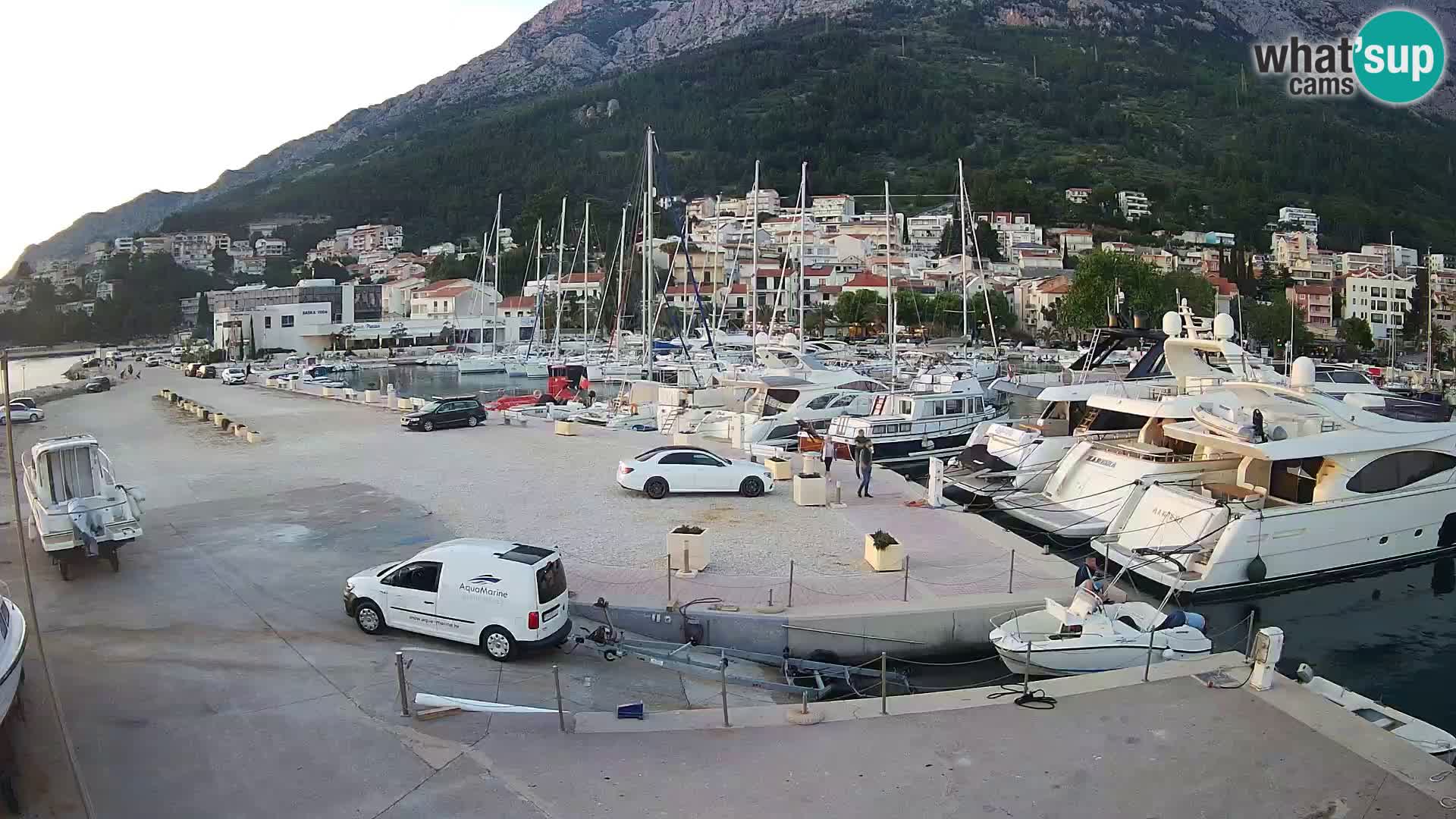 Webcam Baška Voda – Marina – Stadt und Gebirge Biokovo