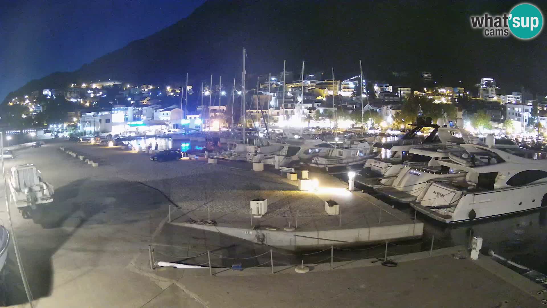 Webcam Baška Voda – Marina – Stadt und Gebirge Biokovo