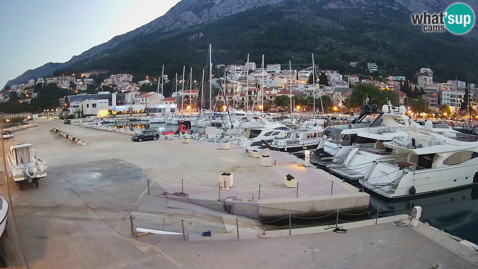 Webcam Baška Voda – Marina – Stadt und Gebirge Biokovo