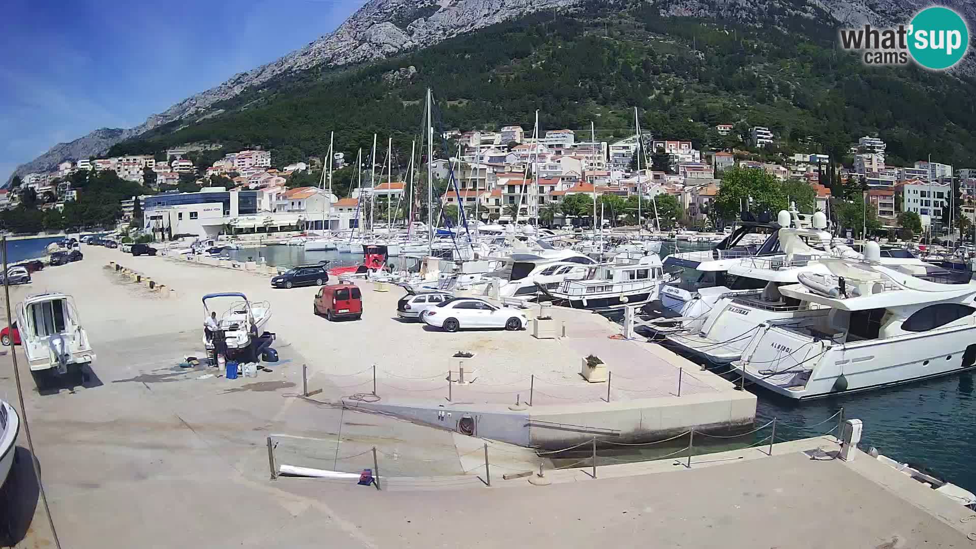 Webcam Baška Voda – Marina – Stadt und Gebirge Biokovo