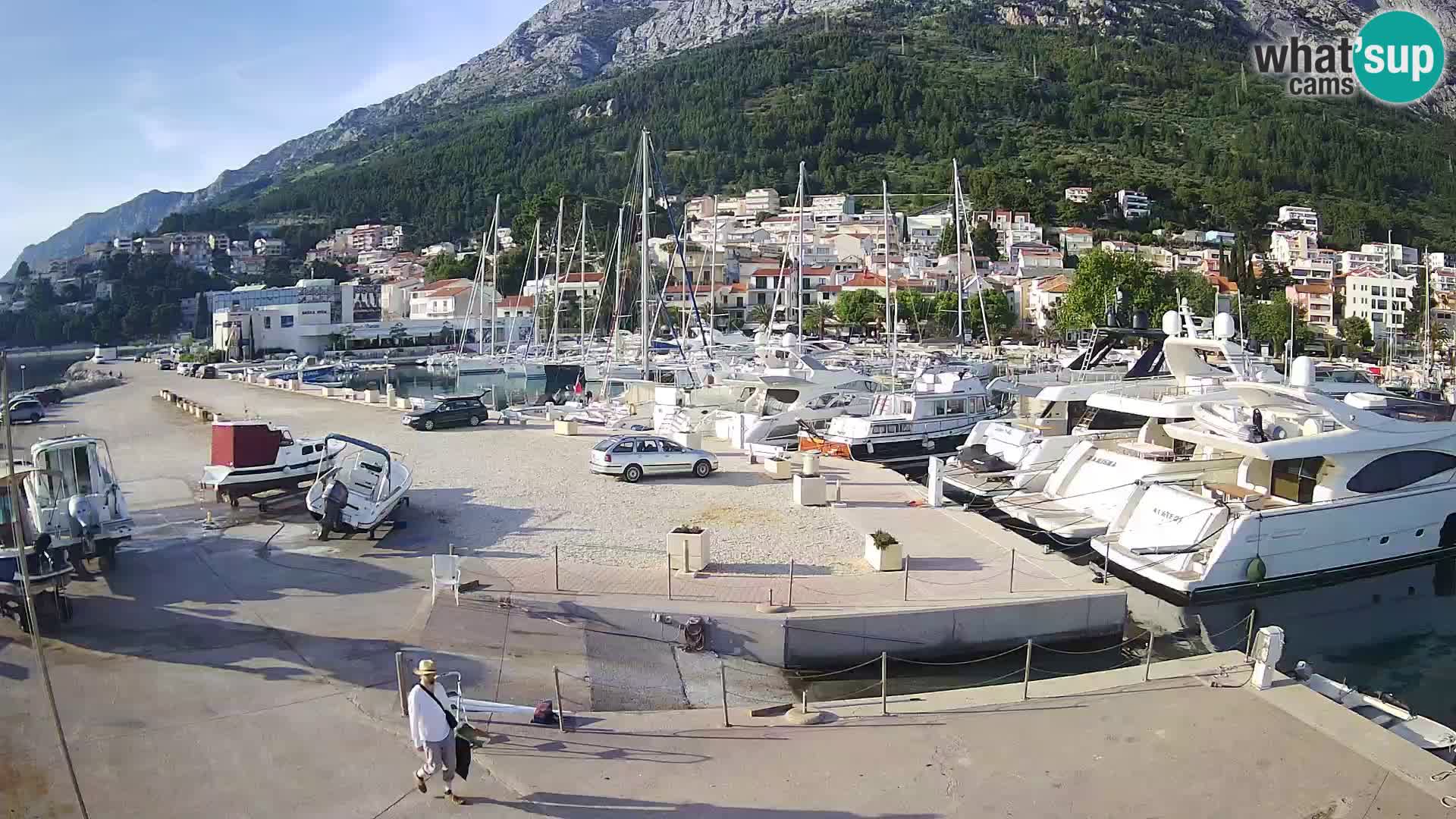 Webcam Baška Voda – Marina – Stadt und Gebirge Biokovo