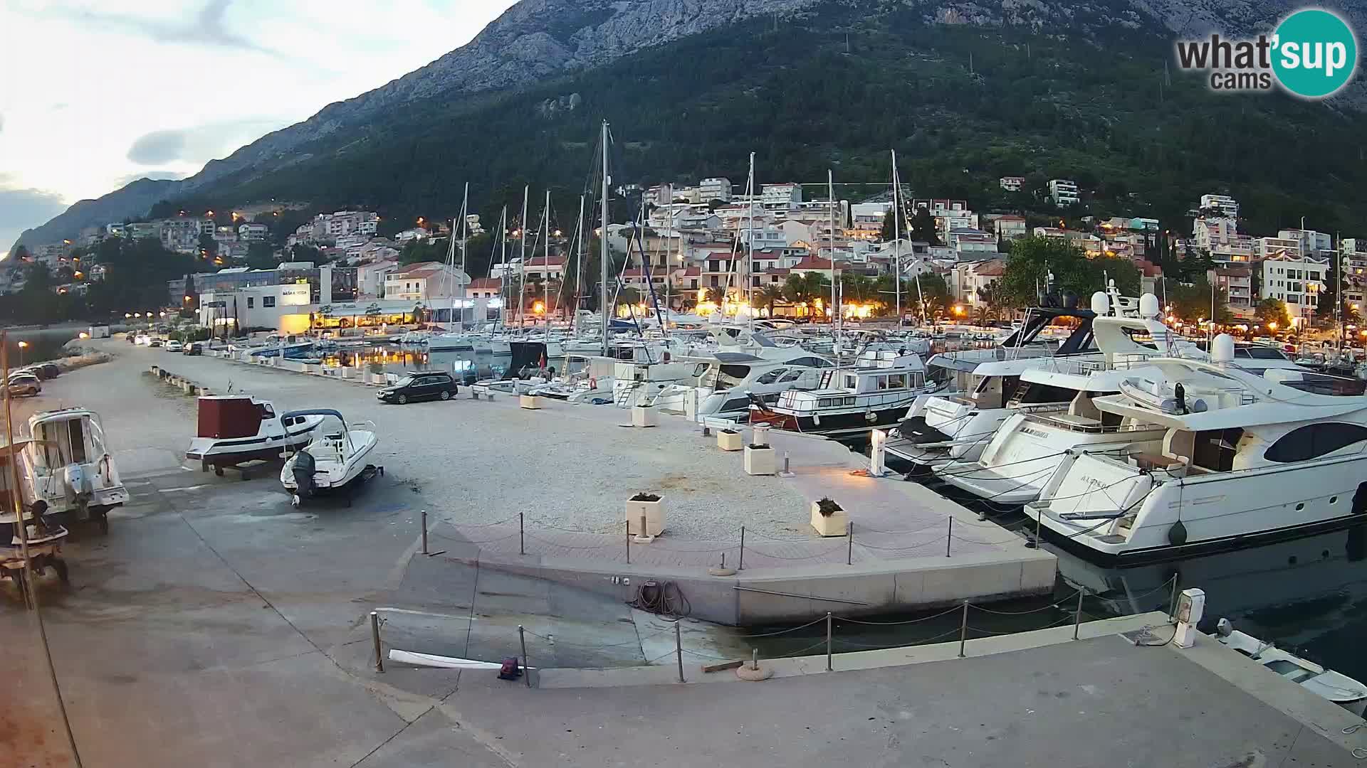 Webcam Live – View of Baška Voda and Biokovo mountain