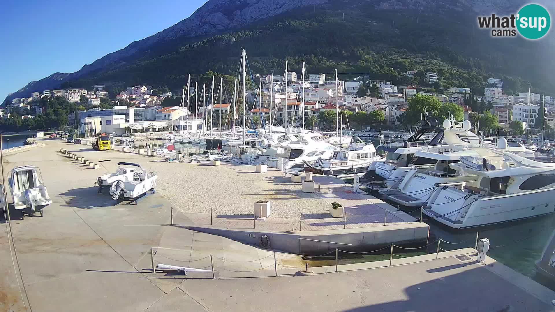 Webcam Live – View of Baška Voda and Biokovo mountain