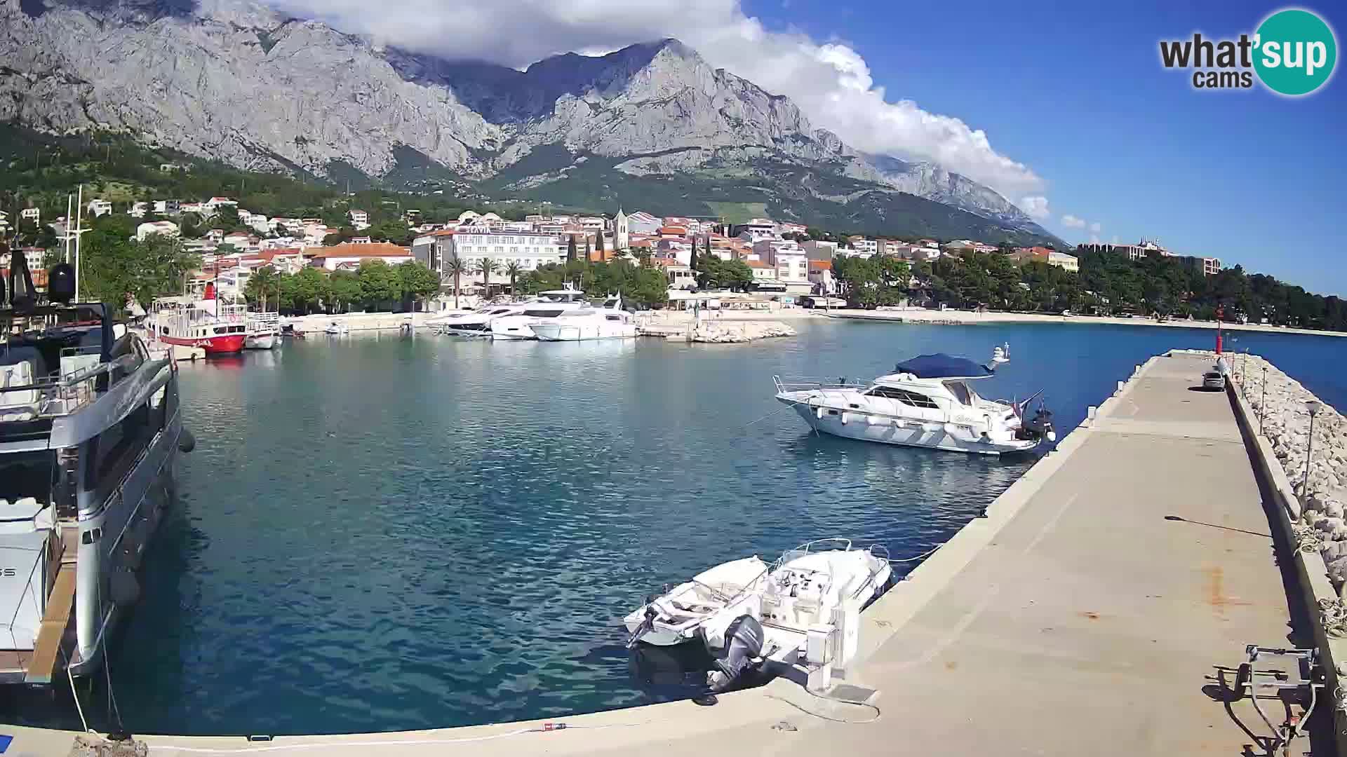 Webcam Baška Voda – Marina – Stadt und Gebirge Biokovo