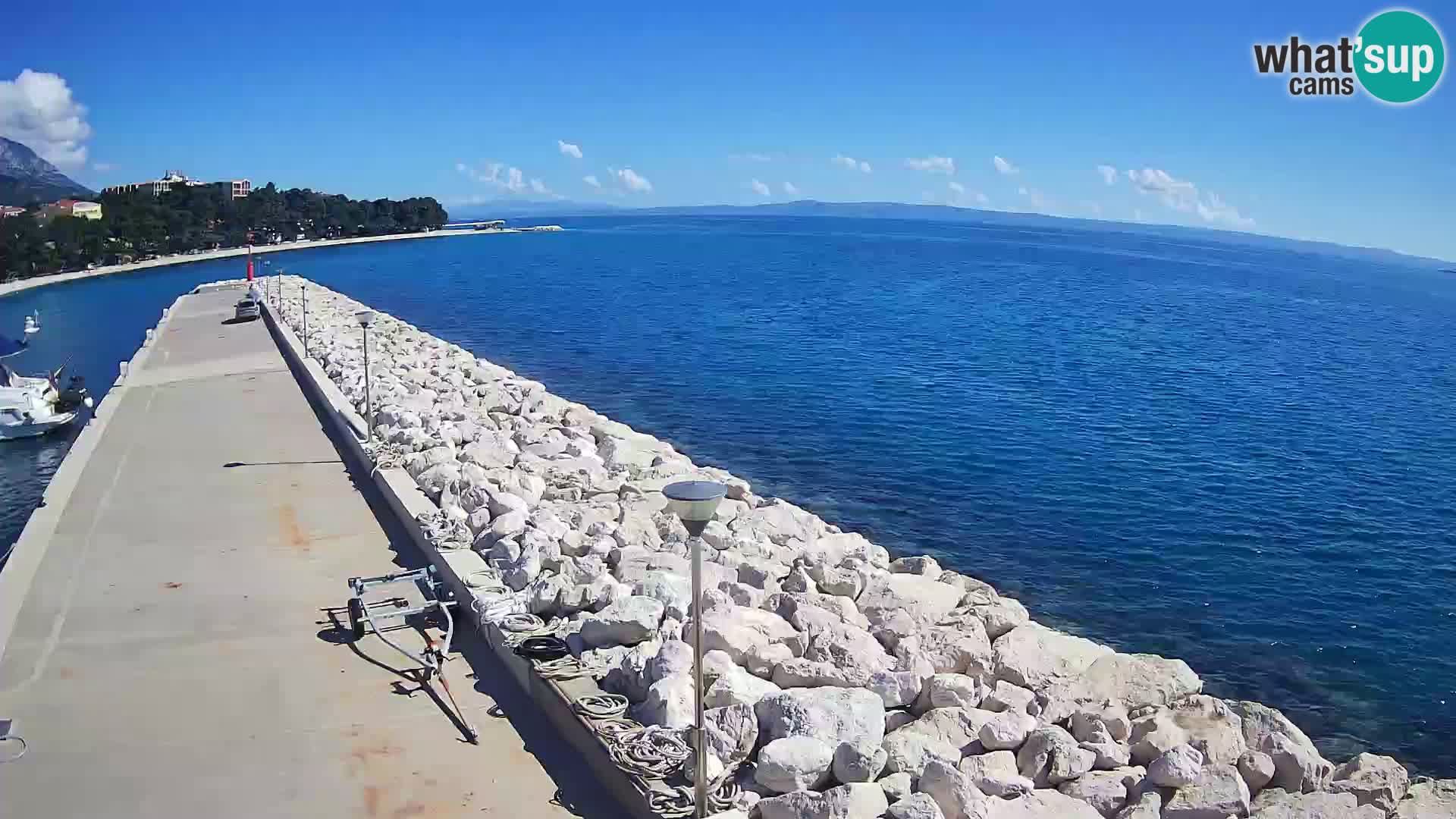Webcam Baška Voda – Marina – Stadt und Gebirge Biokovo
