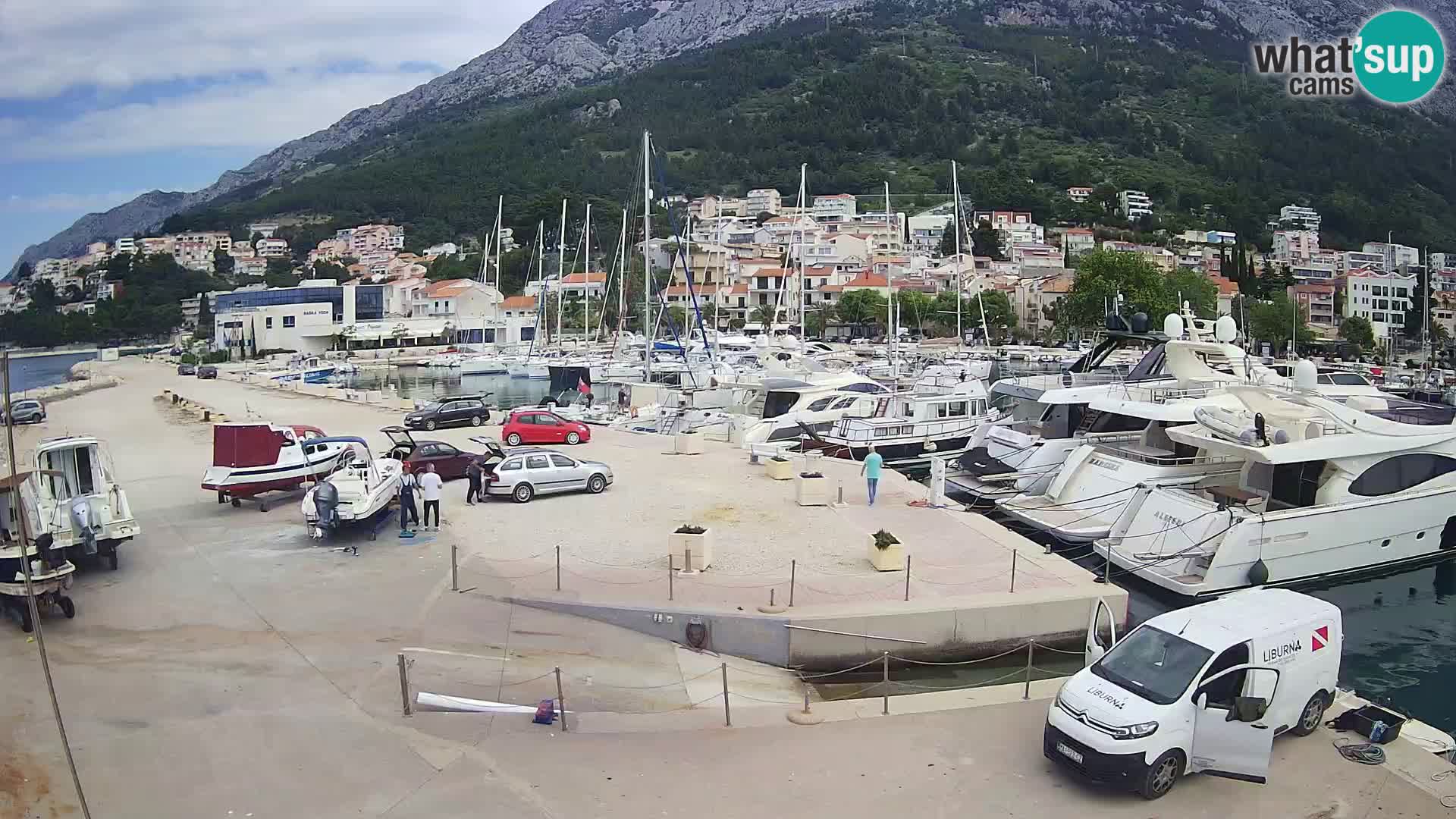 Webcam Live – Panorama di Baška Voda e delle montagne Biokovo