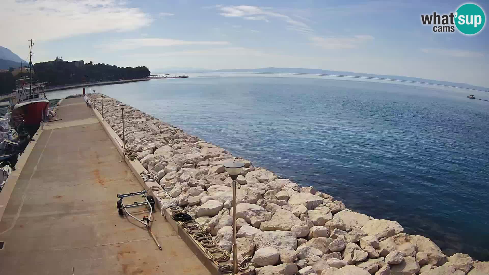 Webcam Baška Voda – Marina – Stadt und Gebirge Biokovo