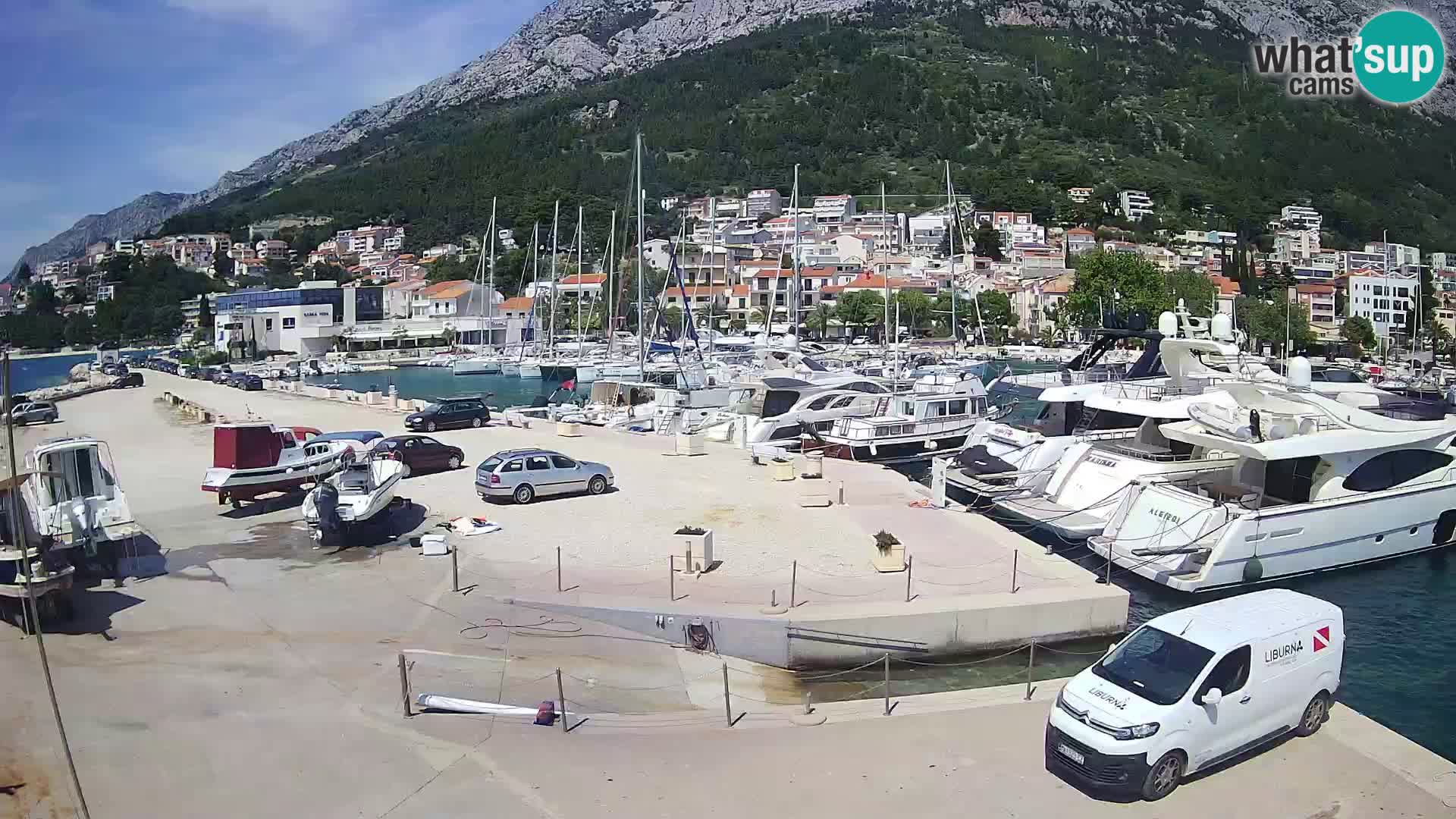 Webcam Baška Voda – Marina – Stadt und Gebirge Biokovo