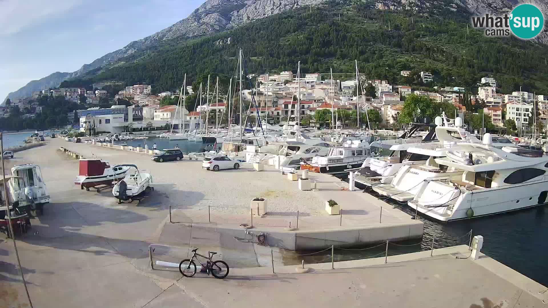 Webcam Live – Panorama di Baška Voda e delle montagne Biokovo