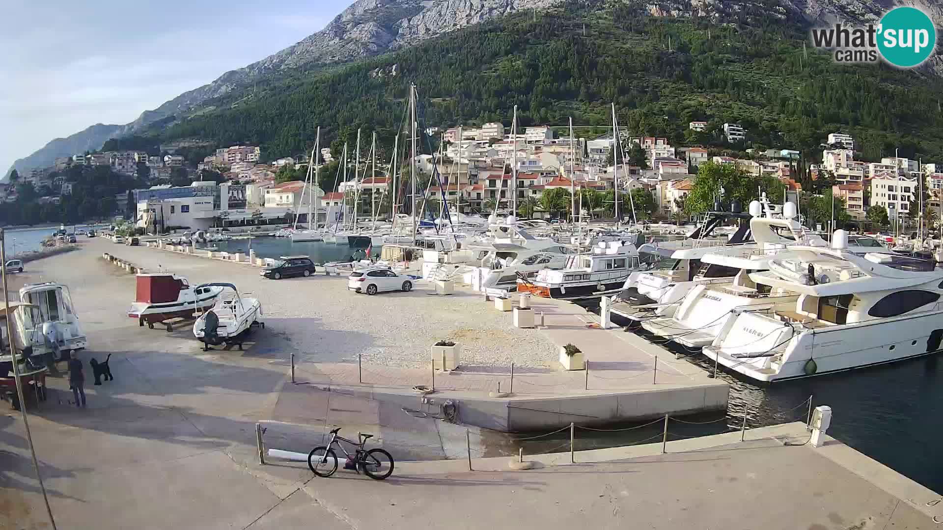 Webcam Baška Voda – Marina – Stadt und Gebirge Biokovo