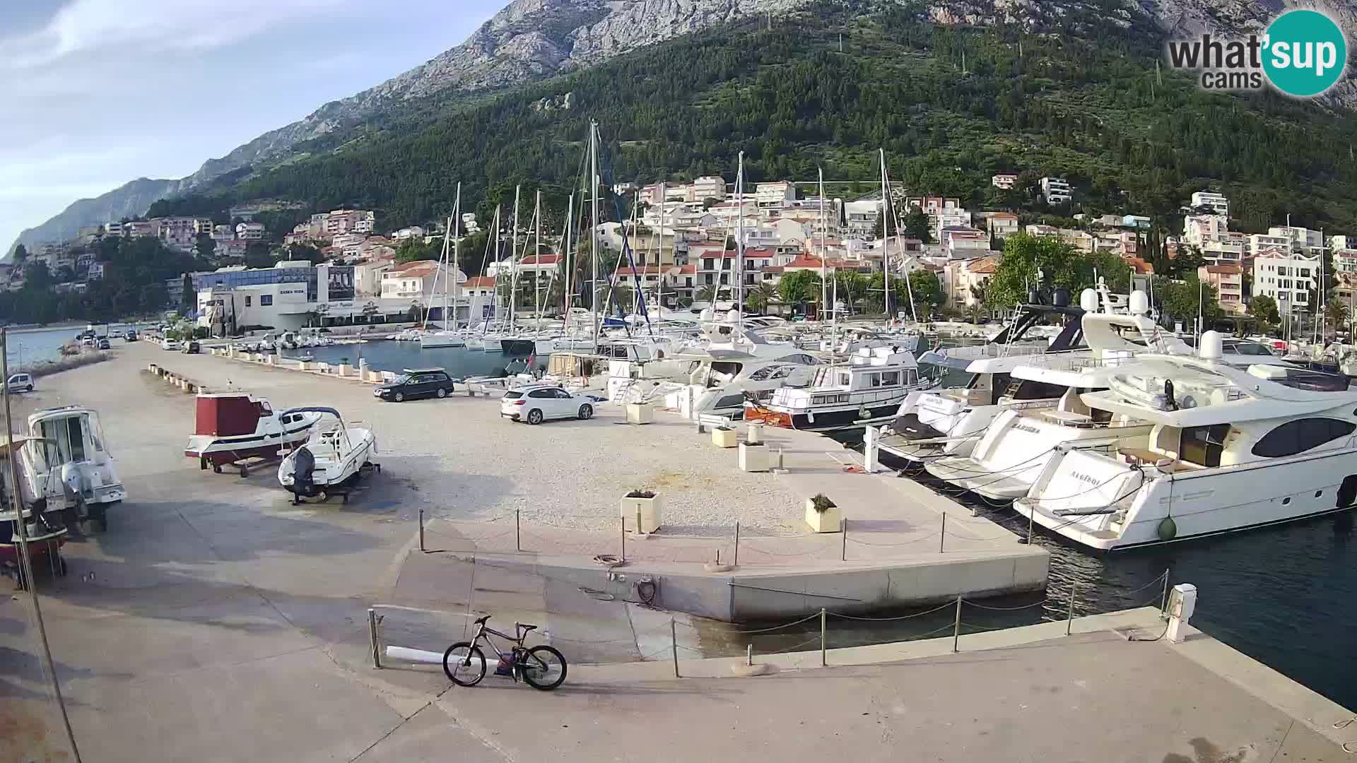 Webcam Baška Voda – Marina – Stadt und Gebirge Biokovo