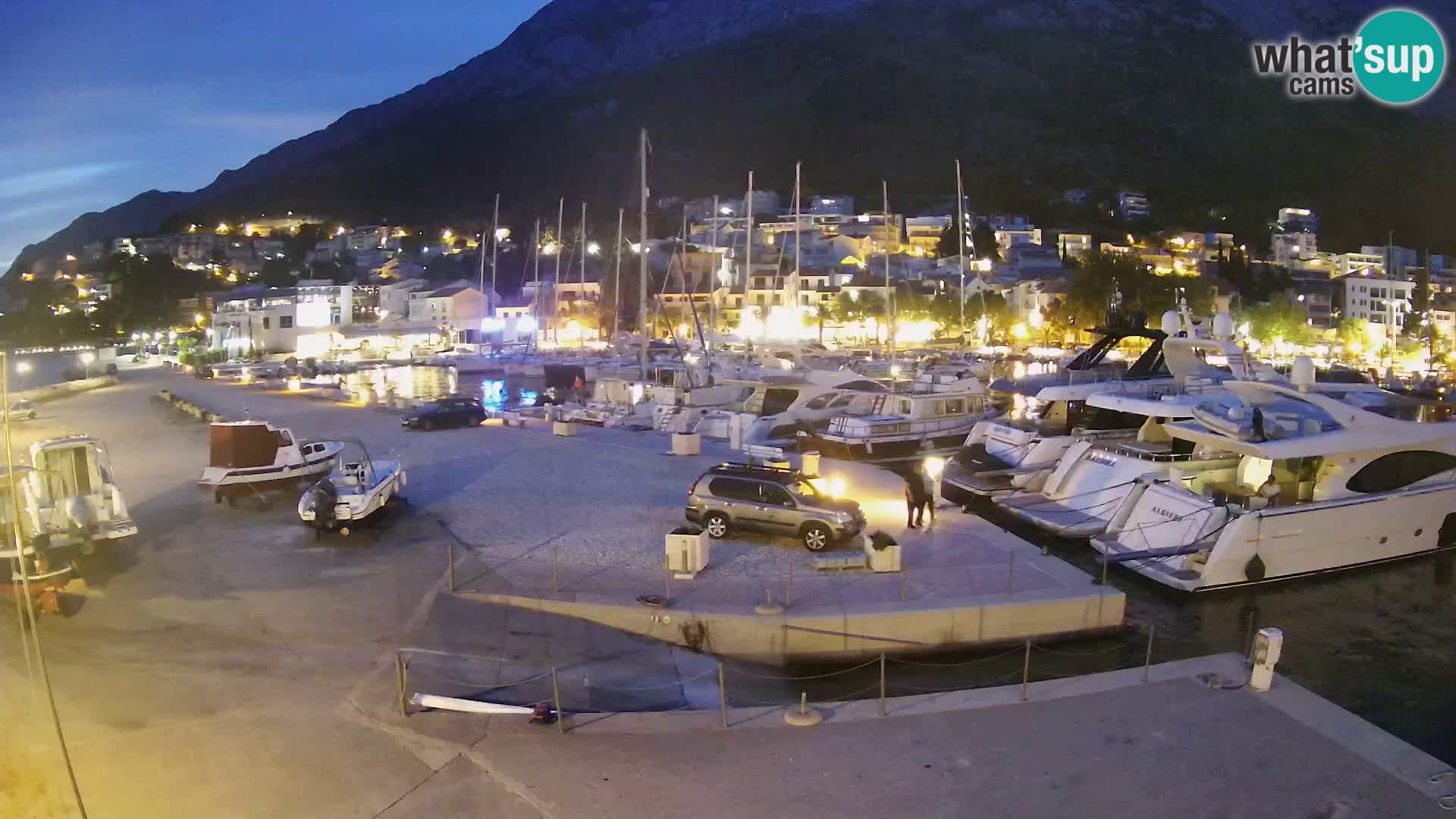 Webcam Baška Voda – Marina – Stadt und Gebirge Biokovo