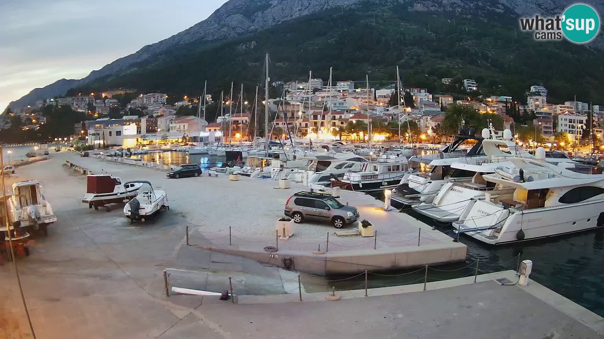 Webcam Baška Voda – Marina – Stadt und Gebirge Biokovo