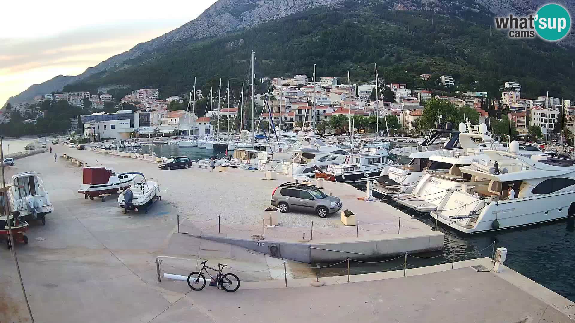 Webcam Baška Voda – Marina – Stadt und Gebirge Biokovo