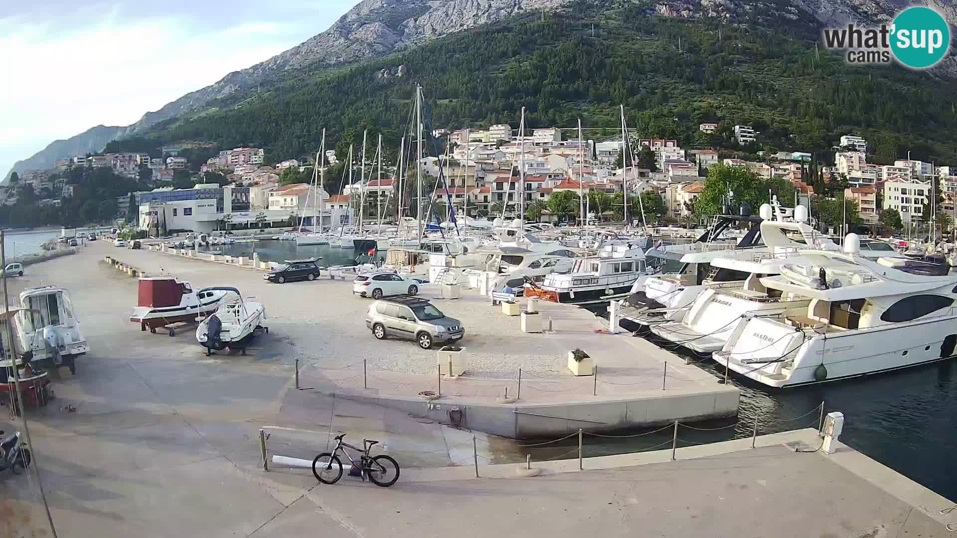 Webcam Live – View of Baška Voda and Biokovo mountain