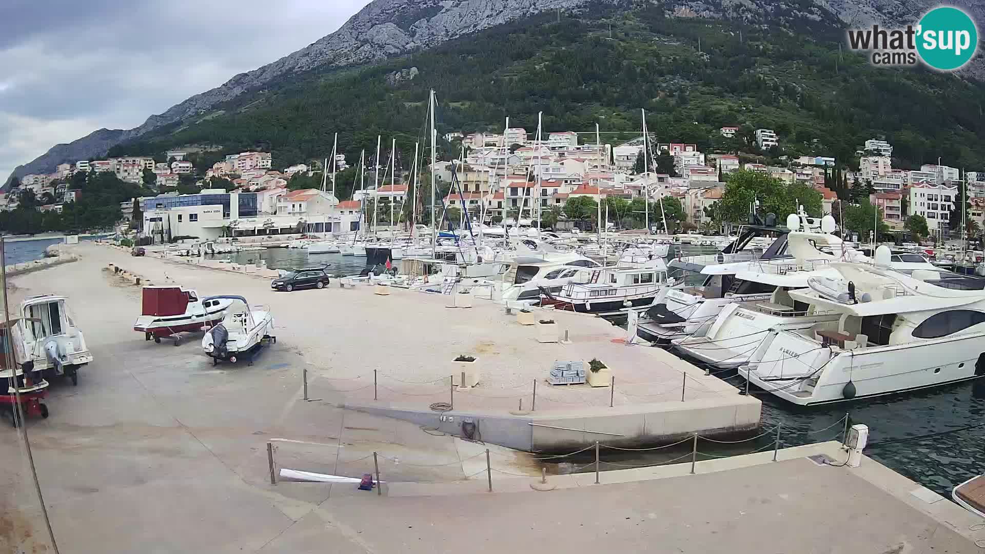 Webcam Live – View of Baška Voda and Biokovo mountain