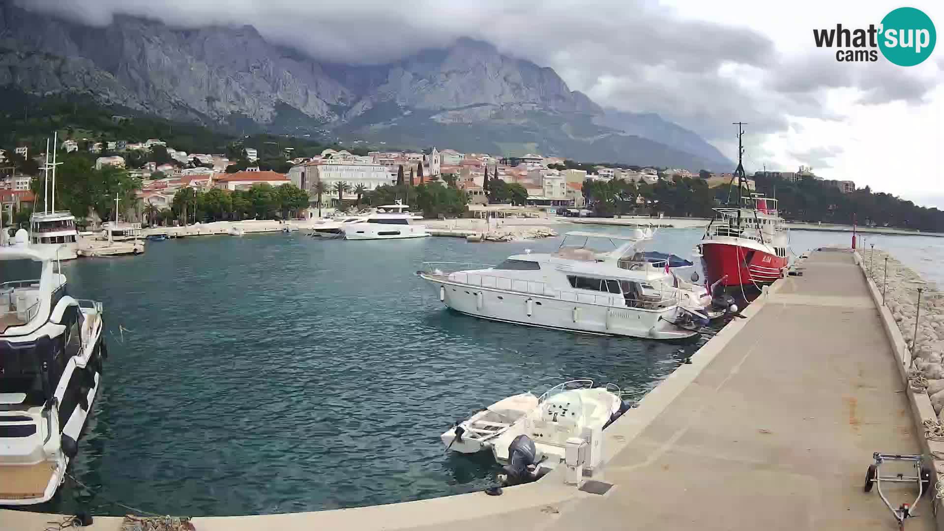 Webcam Baška Voda – Marina – Stadt und Gebirge Biokovo