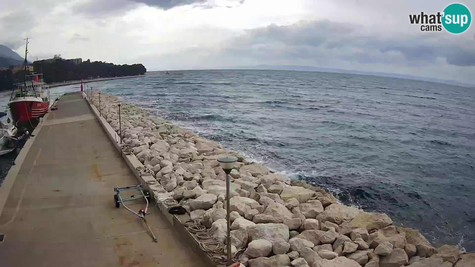 Webcam Baška Voda – Marina – Stadt und Gebirge Biokovo