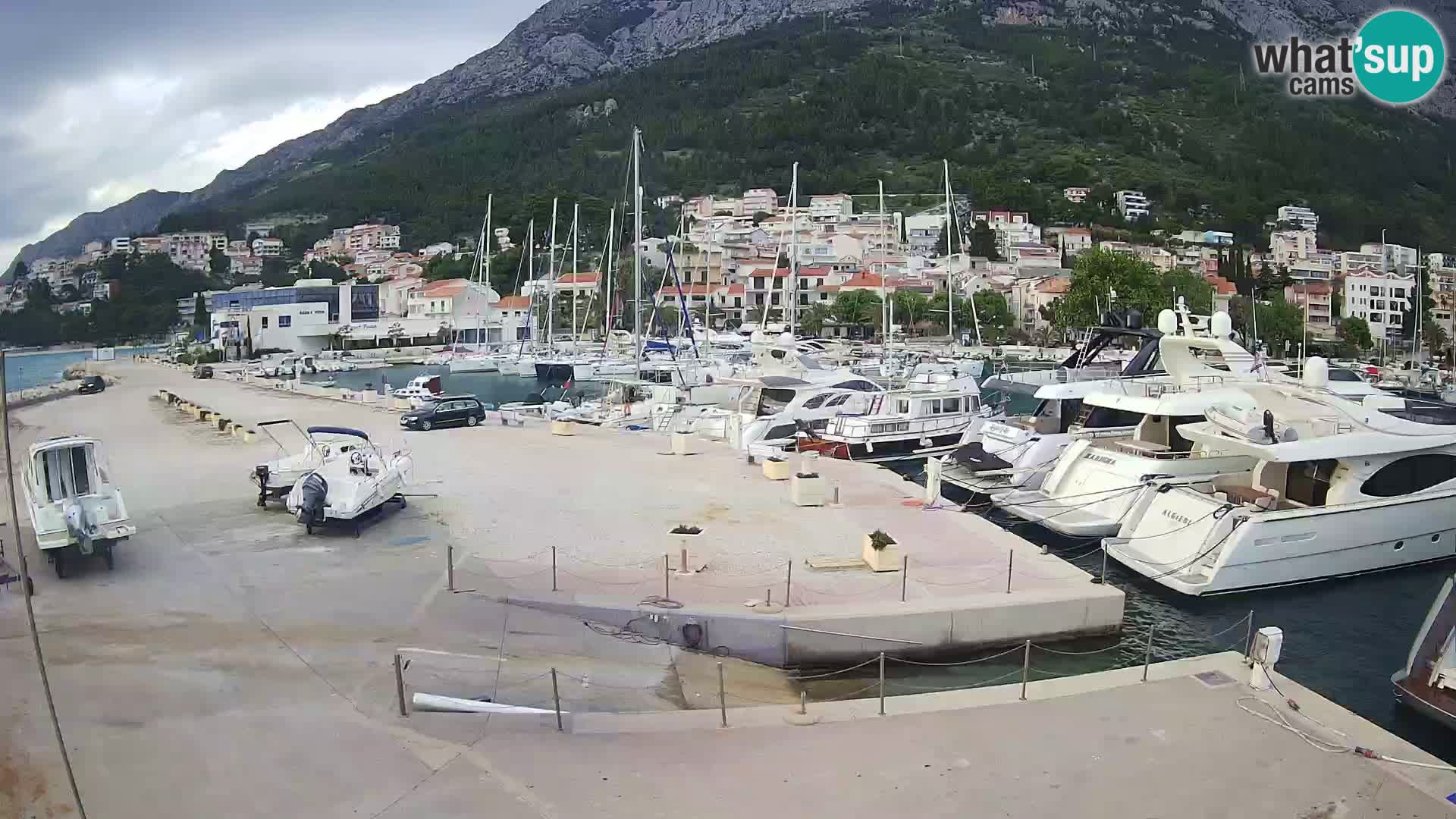 Webcam Live – Panorama di Baška Voda e delle montagne Biokovo